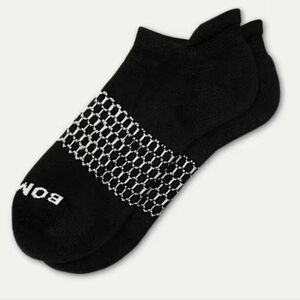 Bombas Black and White Patterned Athletic Socks Sz XL